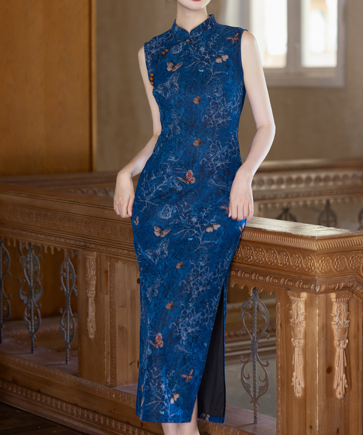 Sapphire Butterfly Cheongsam