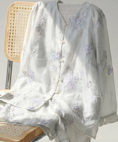 Aveline Silver Mist Cheongsam Set