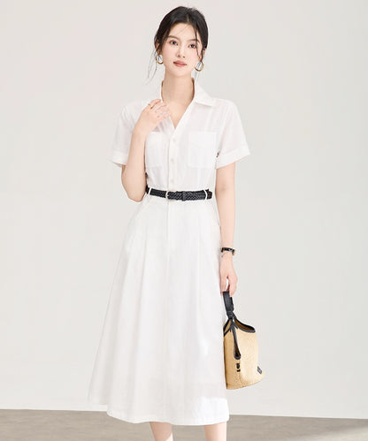 Ivory Ease Shirt Dress