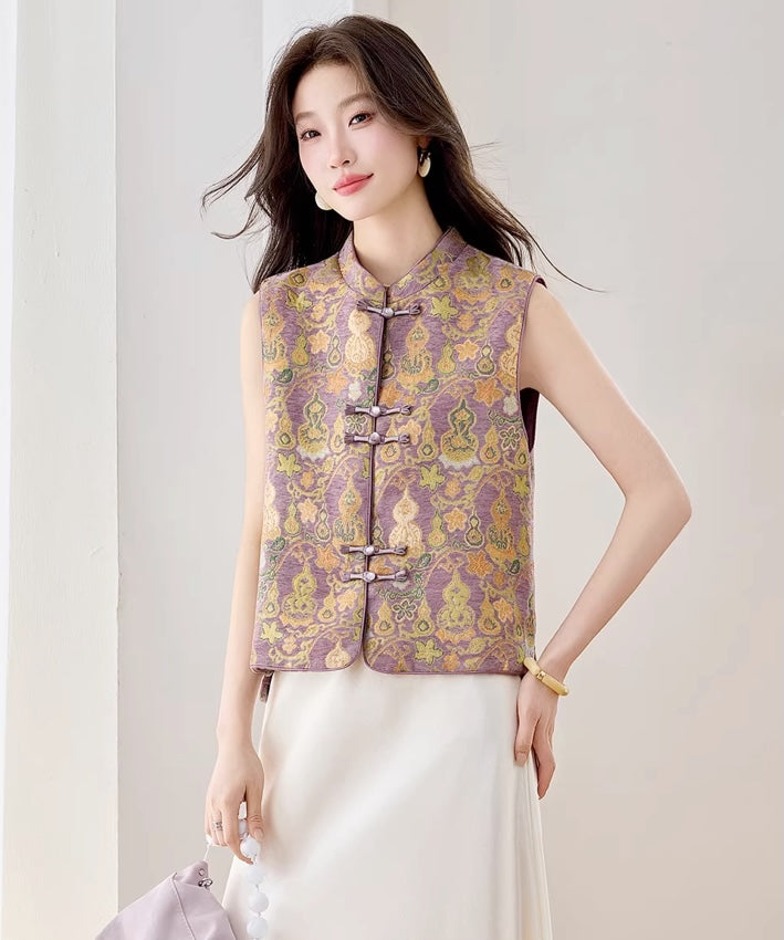 Virelle Lilac Brocade Cheongsam Set