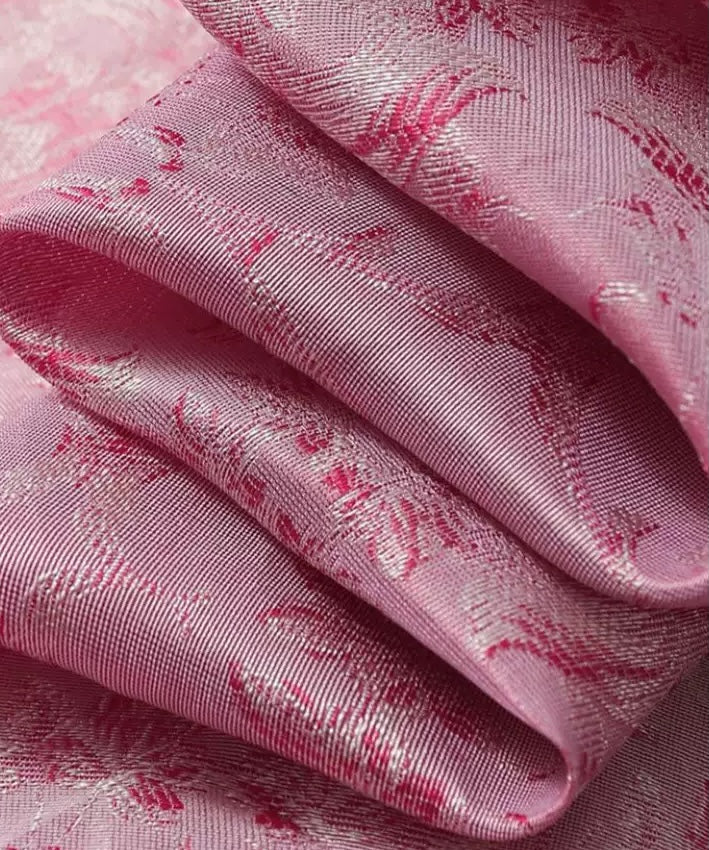 Rose Jacquard Mandarin Top
