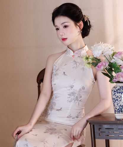 Moonlit Peony Halter Cheongsam
