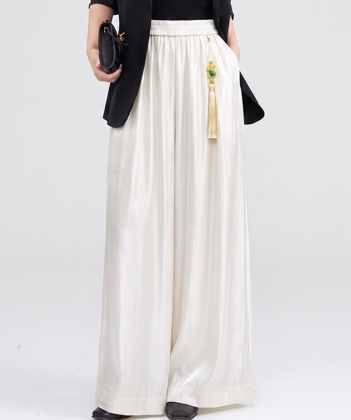 Jade Tassel Wide-Leg Cheongsam Pants