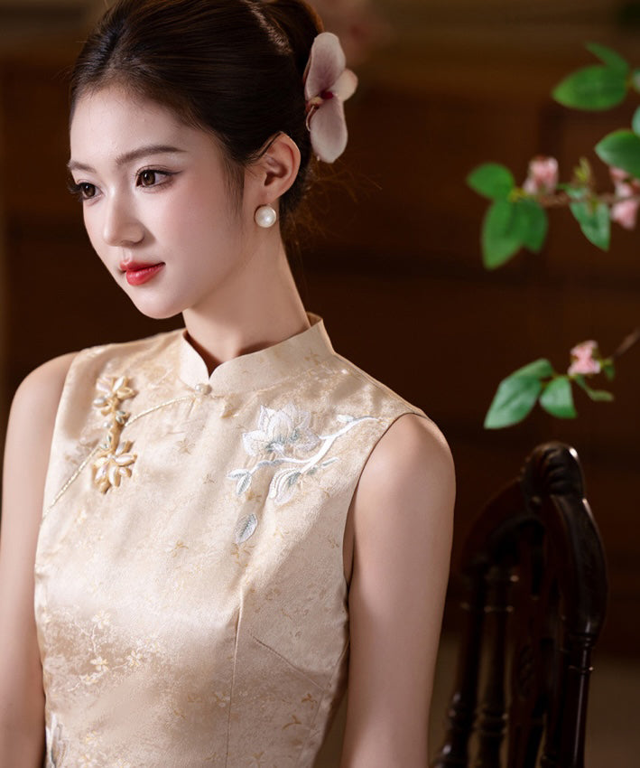 Grüner Jade-Mosaik-Cheongsam
