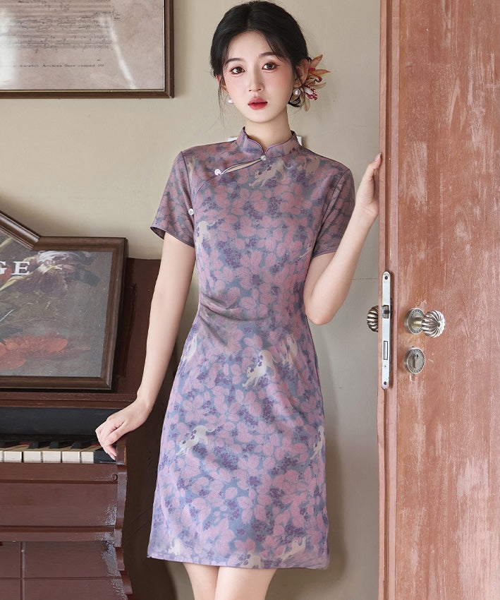 Midnight Peony Cheongsam