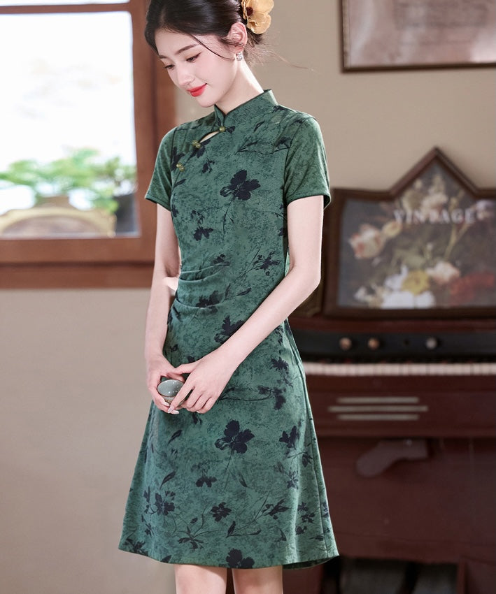 Maple Botanical Mini Cheongsam