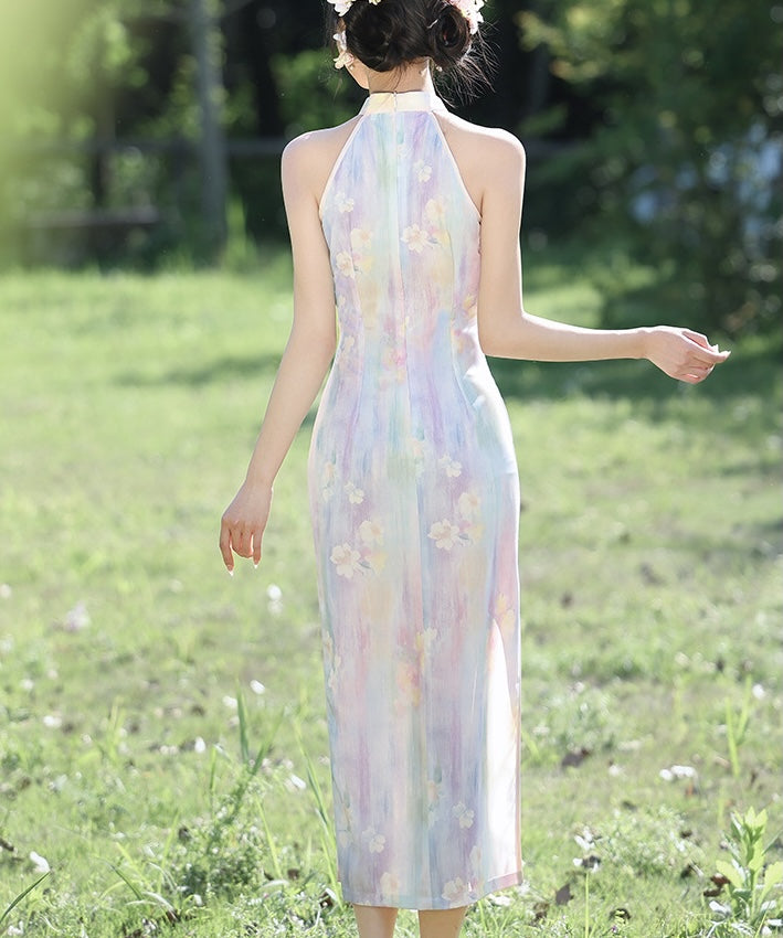 Pastel Daydream Halter Cheongsam