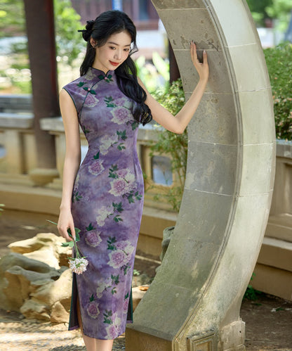 Midnight Peony Cheongsam