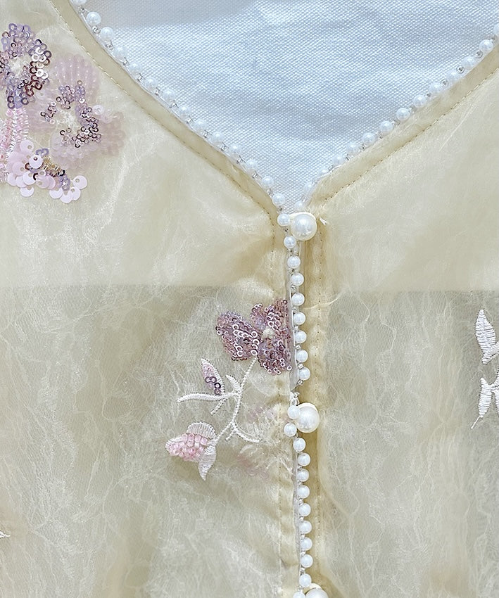 Pearl Bloom Sheer Cheongsam Jacket