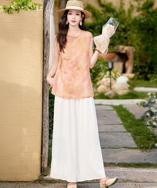 Alora Apricot Cheongsam Set