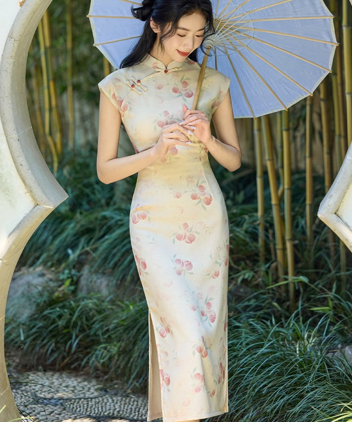 Peach Porcelain Cheongsam