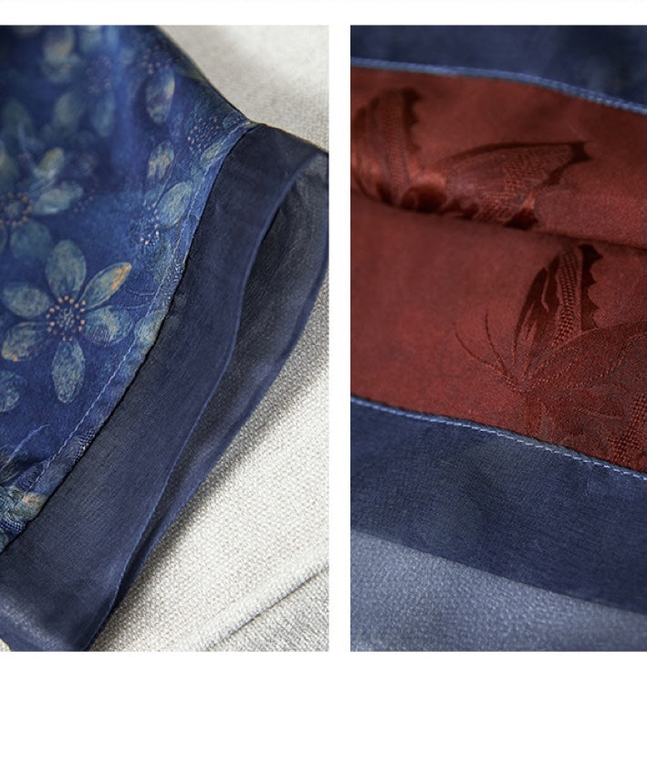 Indigo Blossom Cheongsam Dress