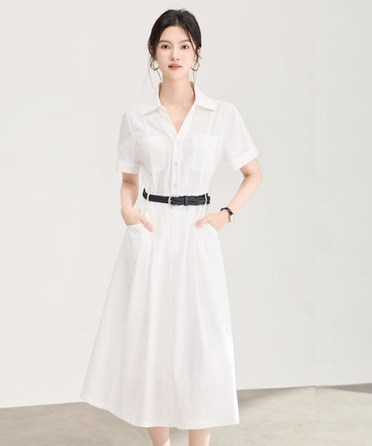 Ivory Ease Shirt Dress