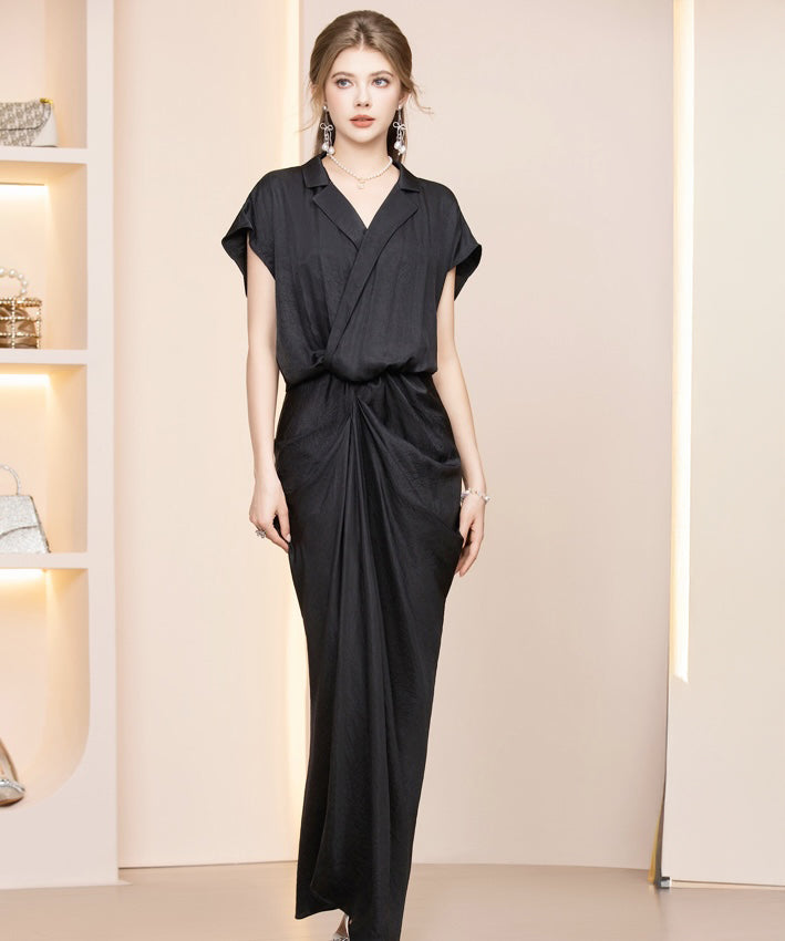Lady Noir Drape Cheongsam