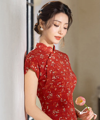 Vermilion Sprig Cheongsam