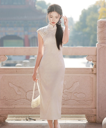 Dora Jacquard Cream Cheongsam