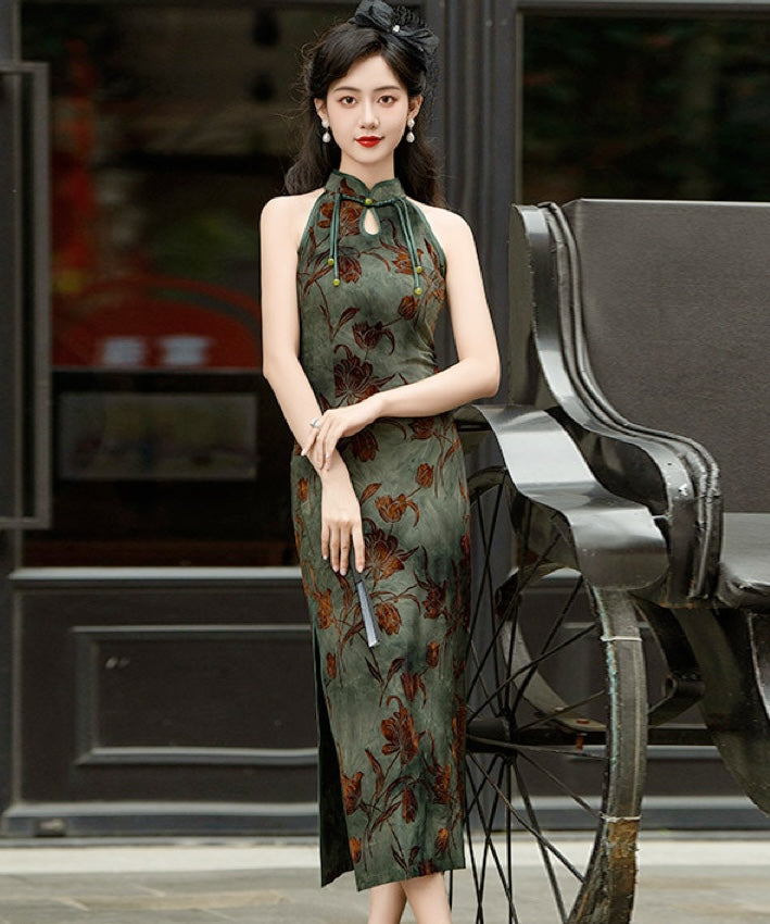 Zhuoli Halterneck Cheongsam