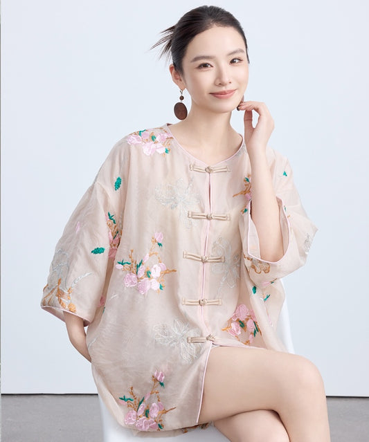 Julienne Oriental Embroidery Top + Shorts Set
