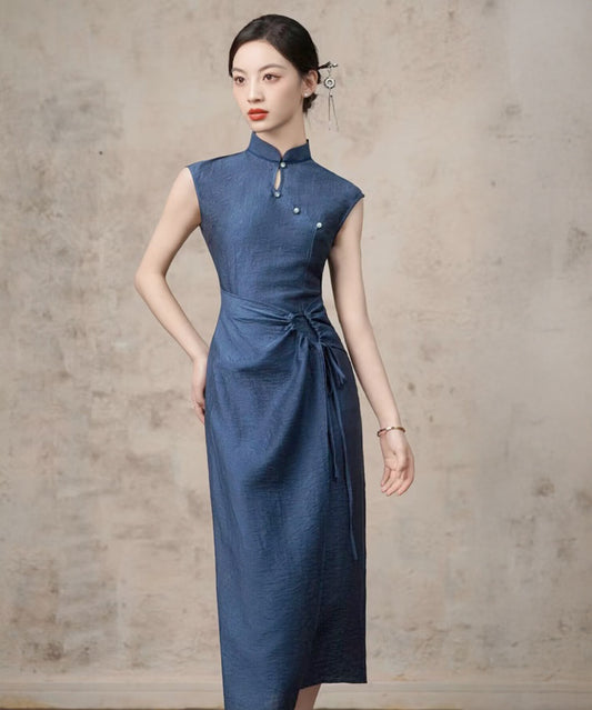 Yuri's Blue Cheongsam Dress