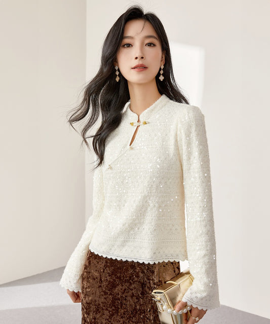 Siwan Sequin Cheongsam Top