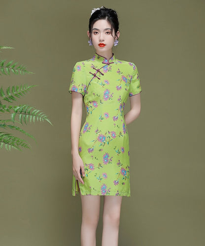 Tiffany's Lime Silk Cheongsam