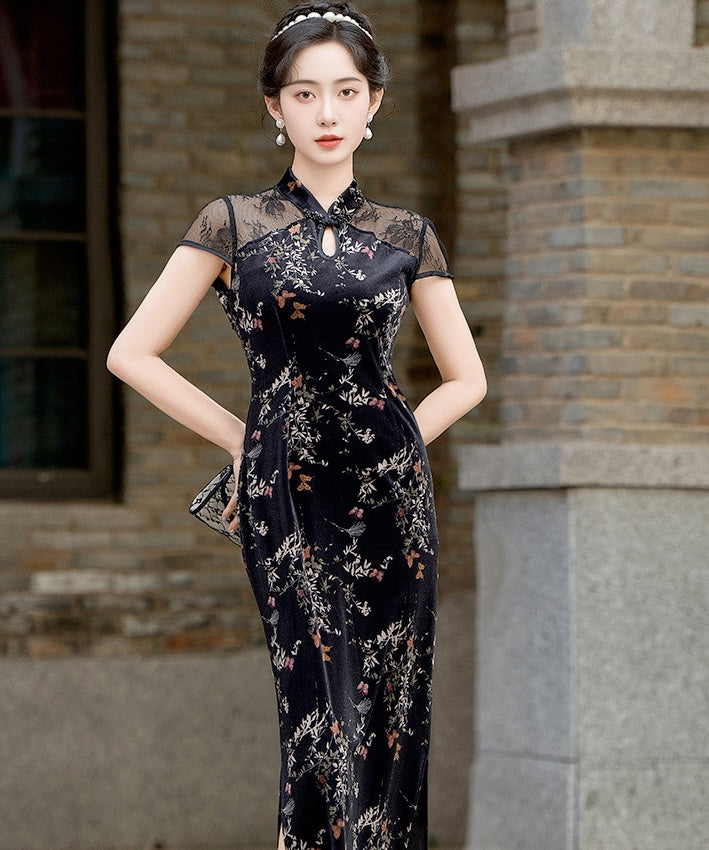 Lizzie Lace Maxi Cheongsam