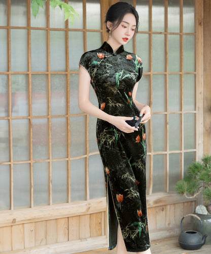 Miki Capsleeves Maxi Cheongsam