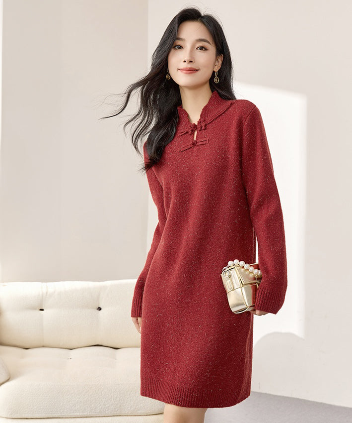 Bonnie's Oriental-Knot Sweater Dress