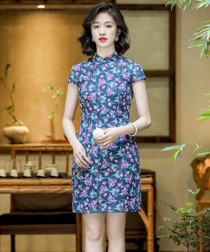 Nara's Floral Print Cheongsam