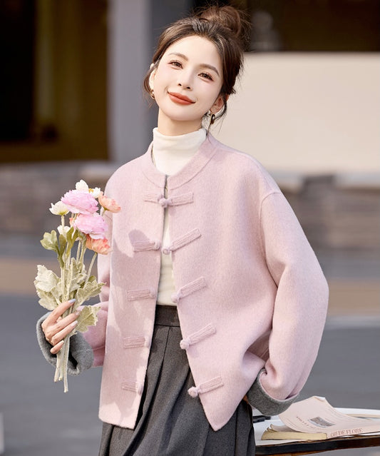 Yi-May Oriental Knot Woolen Coat