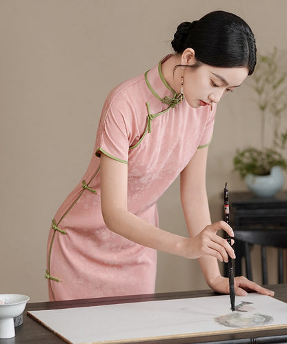 Cerise Pink Maxi Cheongsam