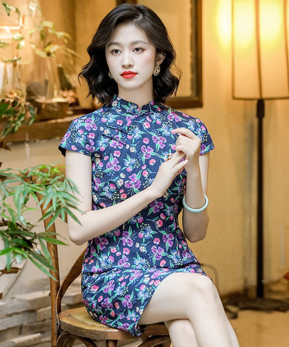 Nara's Floral Print Cheongsam