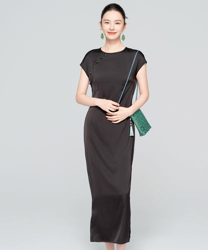 Tang Tang's Oriental Inspired Black Dress
