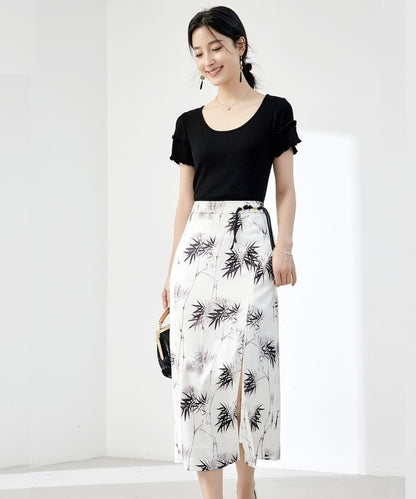 Ensi Paint-Stroke Knot Skirt