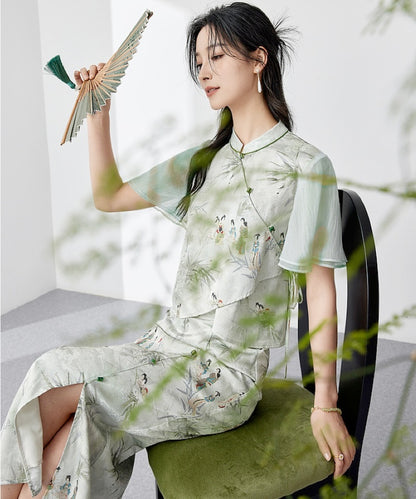 Dorothy Mandarin Knot & Skirt Set