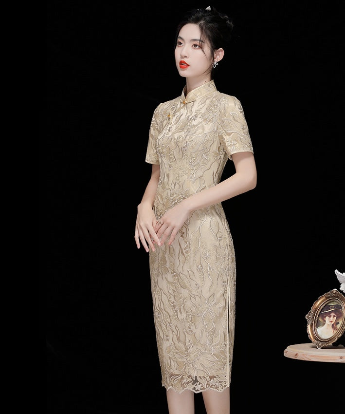 Mayfen Lacey Embroidery Cheongsam