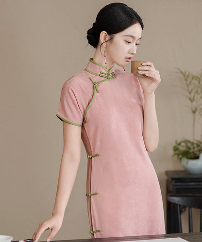 Cerise Pink Maxi Cheongsam