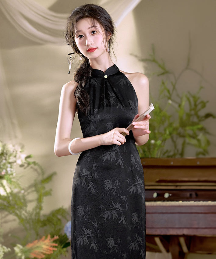 Lorita Halterneck Black Cheongsam