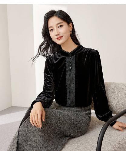 Lynette Velvety Cheongsam Blouse