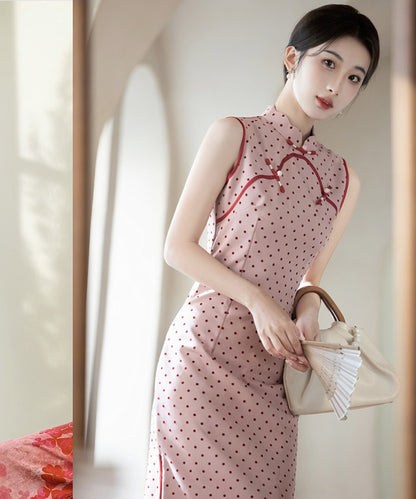 Jennie Scallop Polka Dot Cheongsam