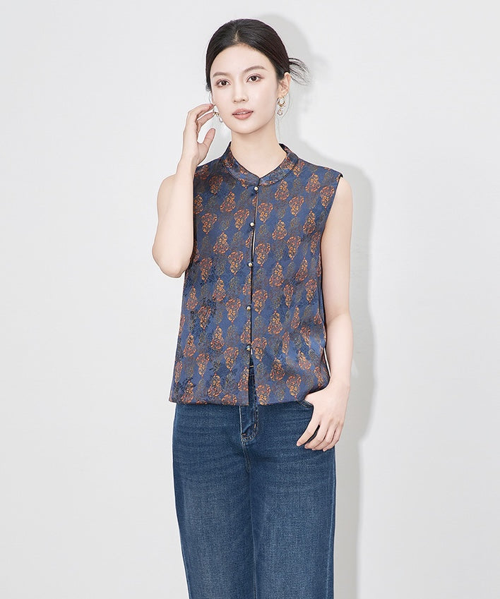 Jadie Reversable Oriental Vest Top