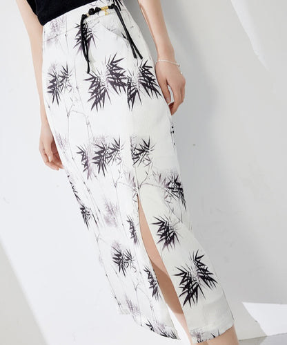 Ensi Paint-Stroke Knot Skirt