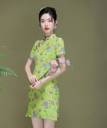 Tiffany's Lime Silk Cheongsam