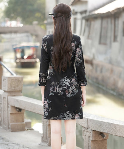 Lillie Autumn Short Cheongsam