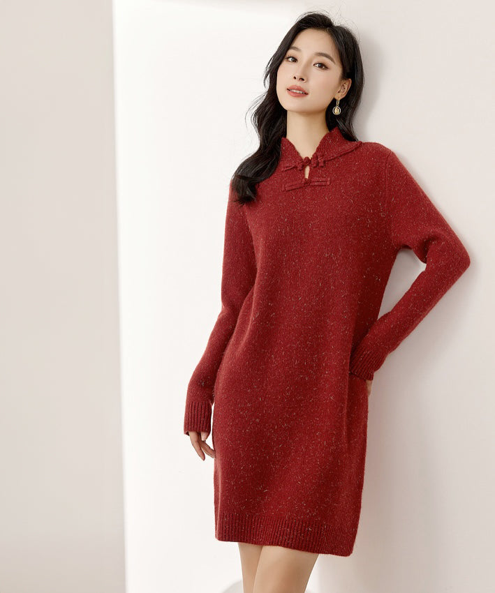 Bonnie's Oriental-Knot Sweater Dress