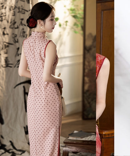Jennie Scallop Polka Dot Cheongsam