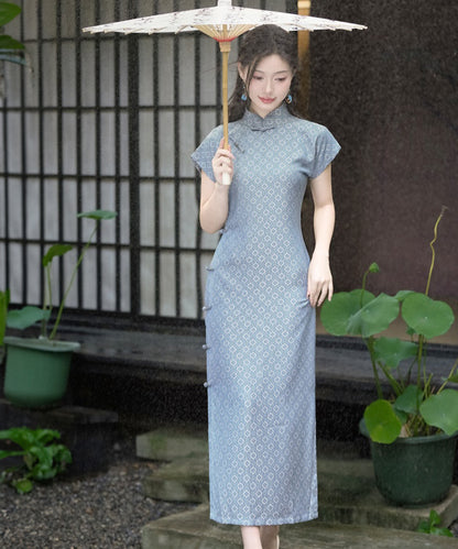 Beini Short Sleeves Maxi Cheongsam