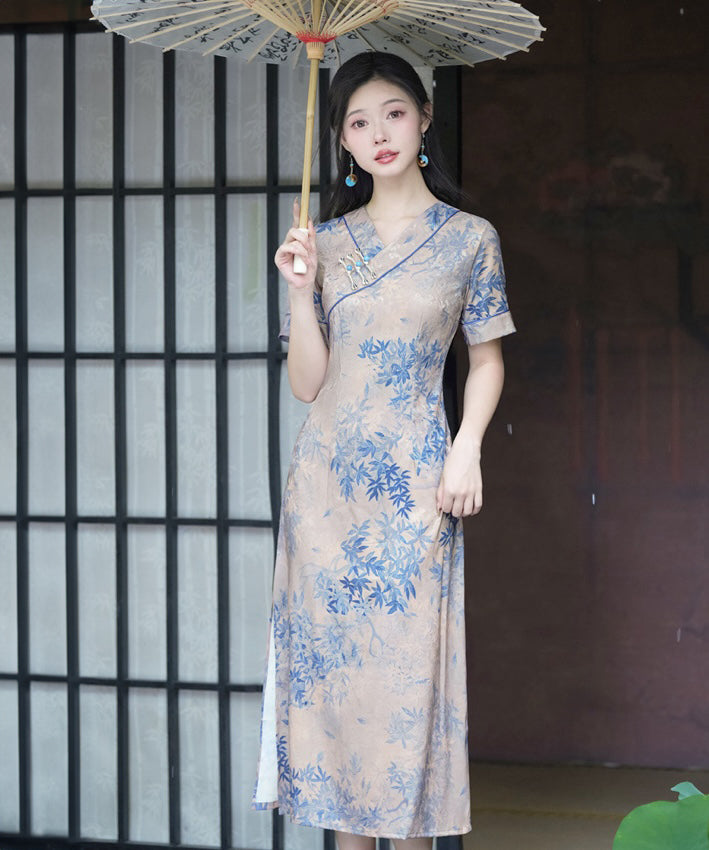 Kimmy's Modern V-Neck Cheongsam