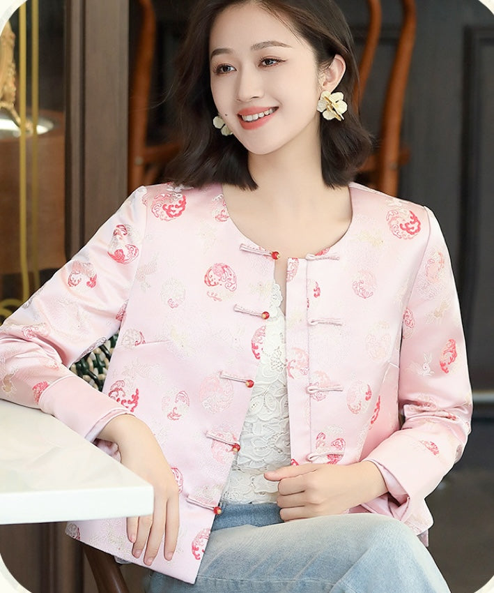 Cherry Pink Cheongsam Jacket