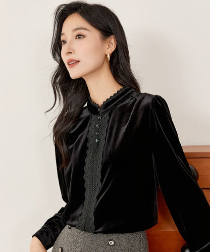 Lynette Velvety Cheongsam Blouse